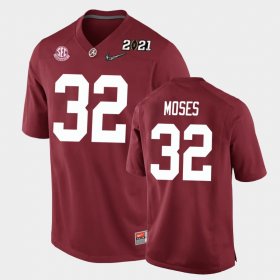 #32 Dylan Moses 2021 National Championship University of Alabama Replica Youth Crimson Jerseys 365489-694