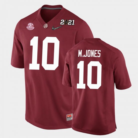#10 Mac Jones 2021 National Championship University of Alabama Replica Youth Crimson Jerseys 139796-205