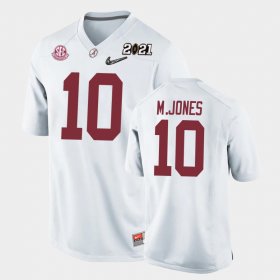 #10 Mac Jones 2021 National Championship Bama Replica Youth White Jerseys 893542-159